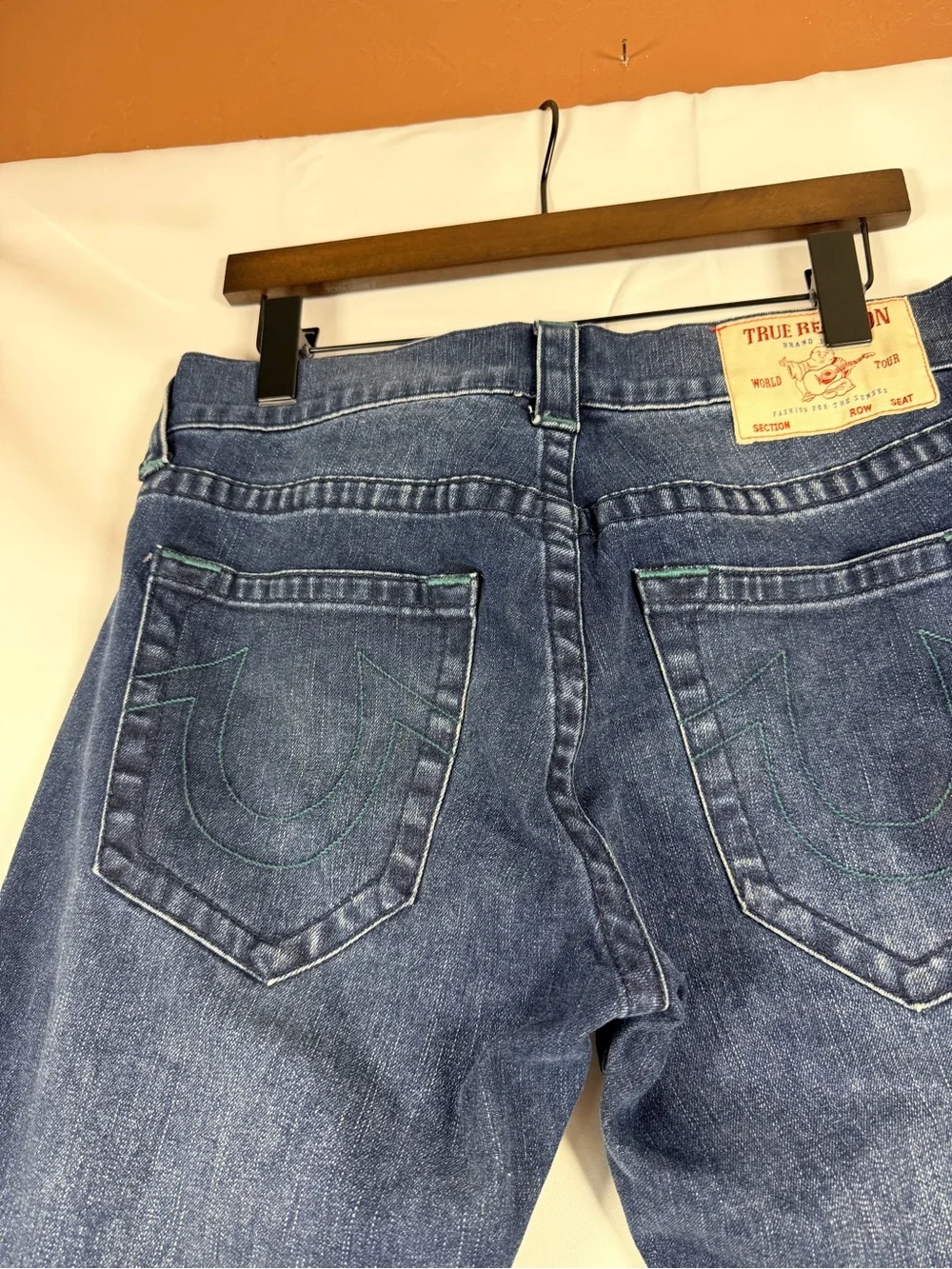 TRUE RELIGION Men’s Size 30 Denim Jeans Rocco Style Relaxed Skinny Fit Stretch